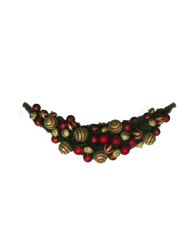 Ghirlandă de Crăciun cu bile festive colorate